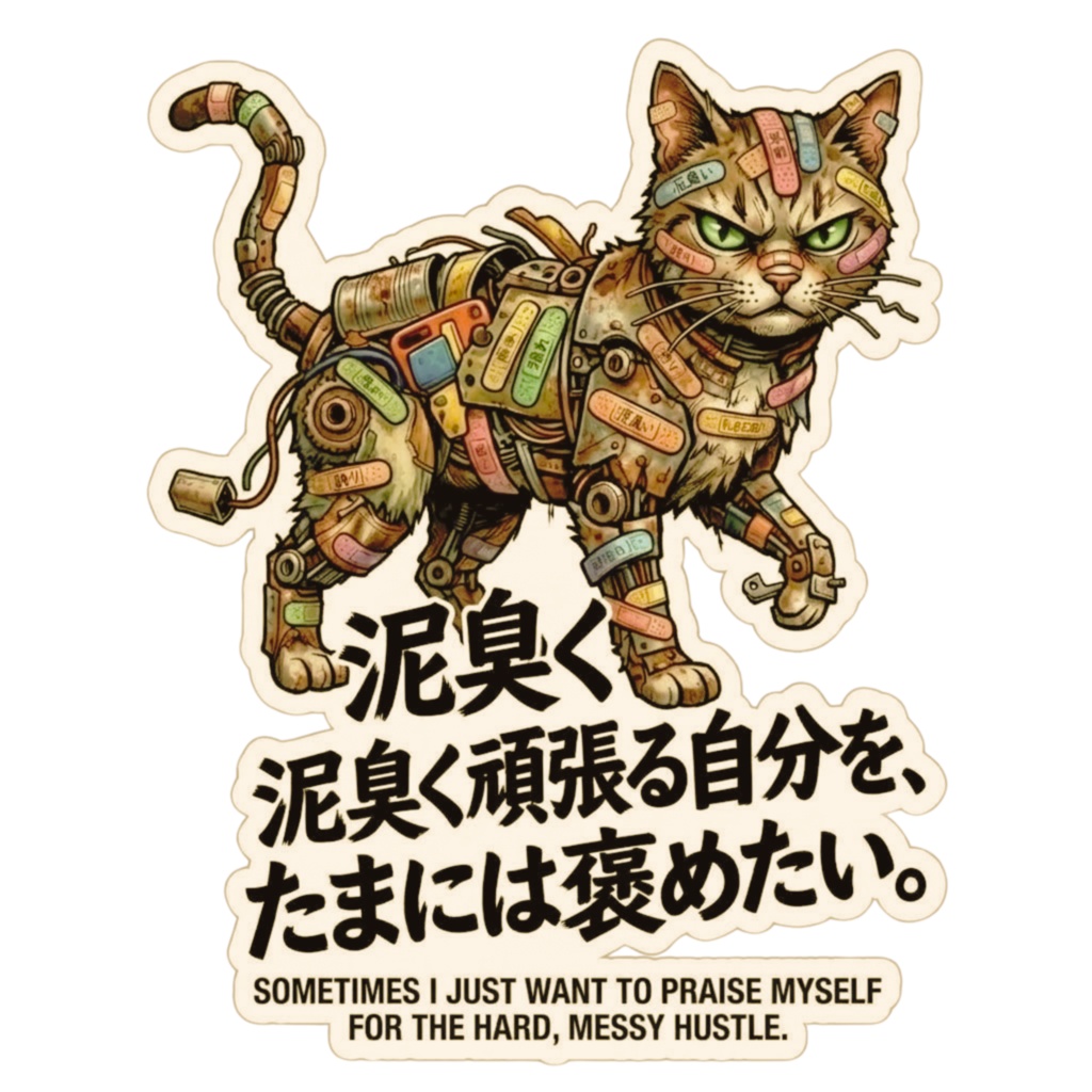 デジタルステッカー【全5種】サイボーグ動物たちの大人の本音ステッカー5種セットE