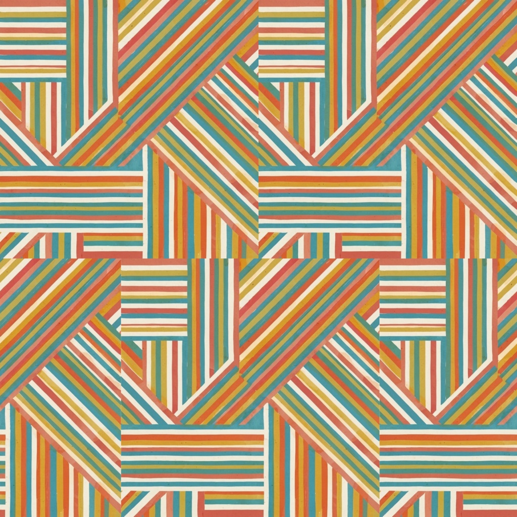 [Digital Paper Vol. 2] 【デジタルデザインペーパー2】レトロポップ＆エスニック幾何学模様セット_2種50パターン（A4サイズ / コラージュ・ラッピング素材）Retro Pop & Ethnic Geometric Patterns Set - 50 Patterns (2 Types) [Collage & Wrapping Materials]