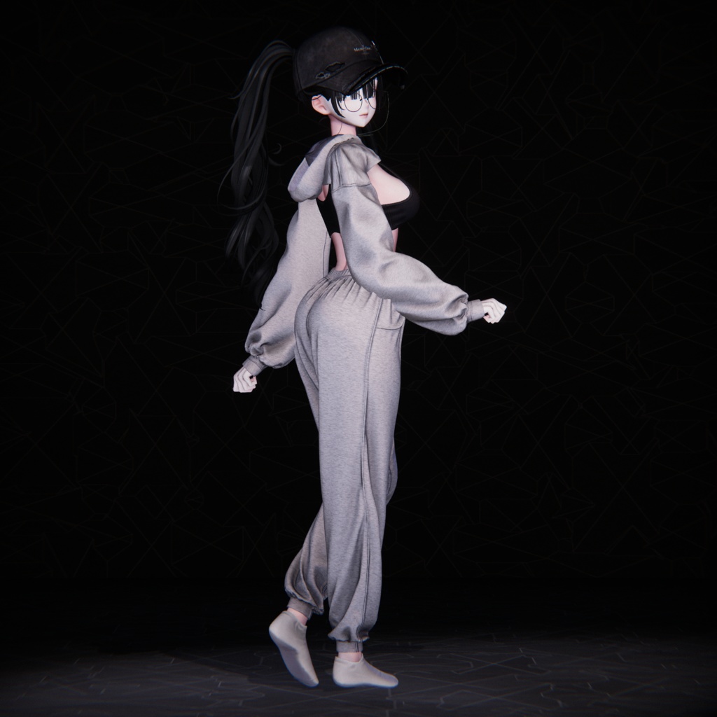 【3アバター対応】Crop hoodie & sweatpants combo