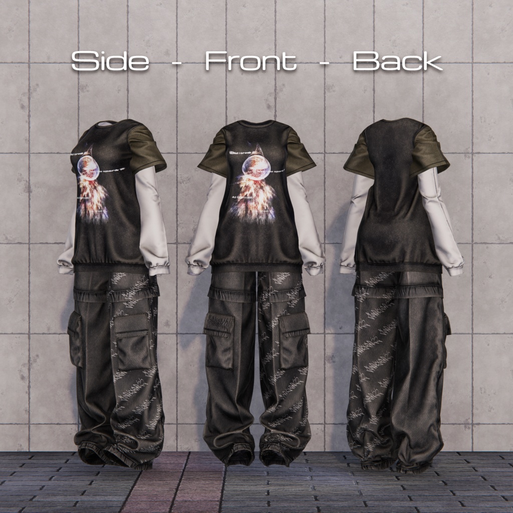 【6アバター対応】Overtee Denim