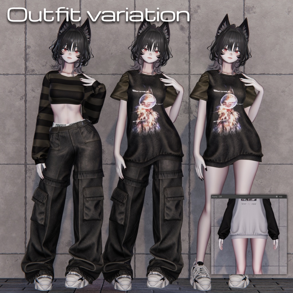 【6アバター対応】Overtee Denim