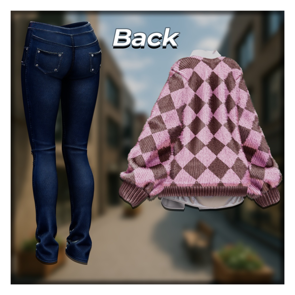【9アバター対応】SeoulimKnit [Slim jeans - baggy knit sweater] 缩略图 19