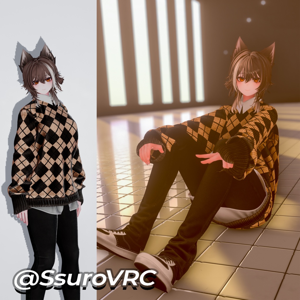 【9アバター対応】SeoulimKnit [Slim jeans - baggy knit sweater] 缩略图 14