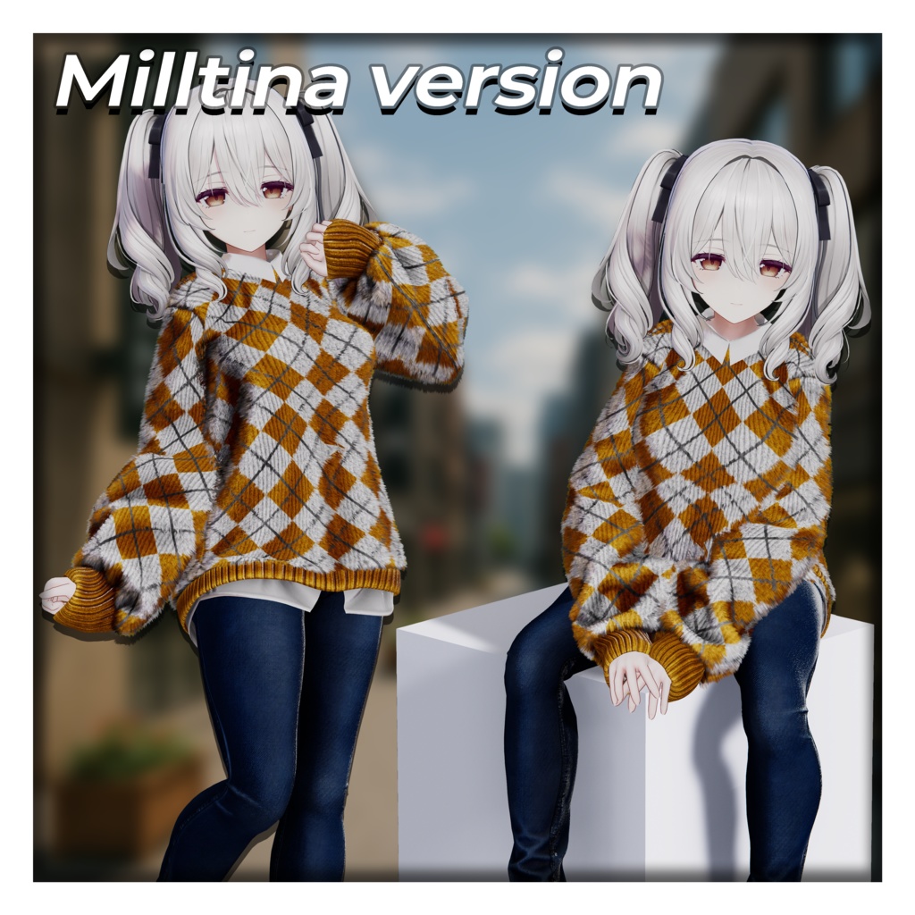 【9アバター対応】SeoulimKnit [Slim jeans - baggy knit sweater] 缩略图 10