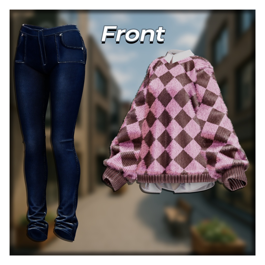 【9アバター対応】SeoulimKnit [Slim jeans - baggy knit sweater] 缩略图 18
