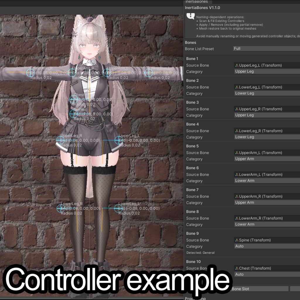InertiaBones (V1.1.1) - PhysBone Jiggle Tool (Rotational / Vertical)