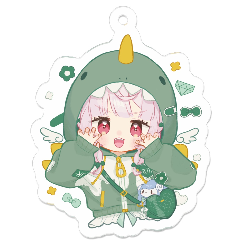 がおがおサウルスアクリルキーホルダー