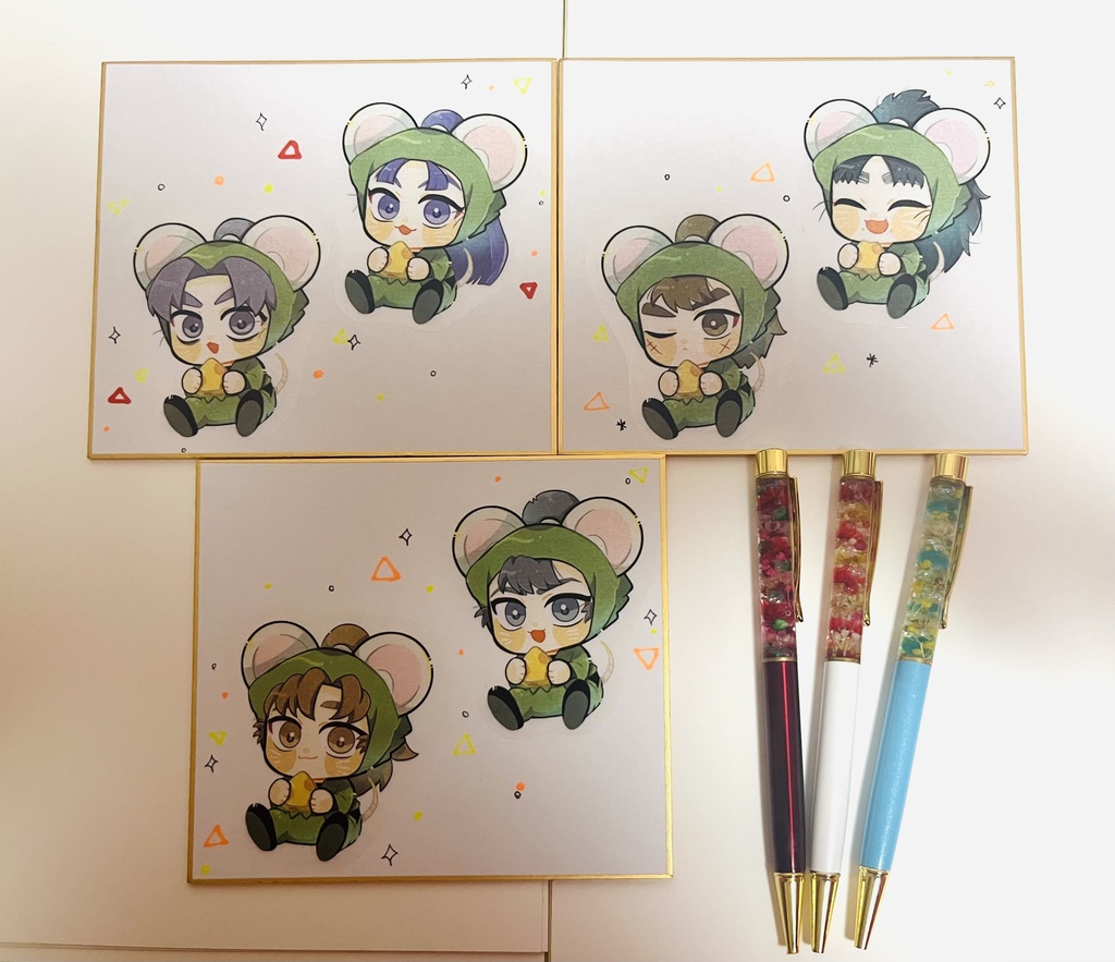 【RKRN】ねずみ六年生　色紙＋ボールペンセット