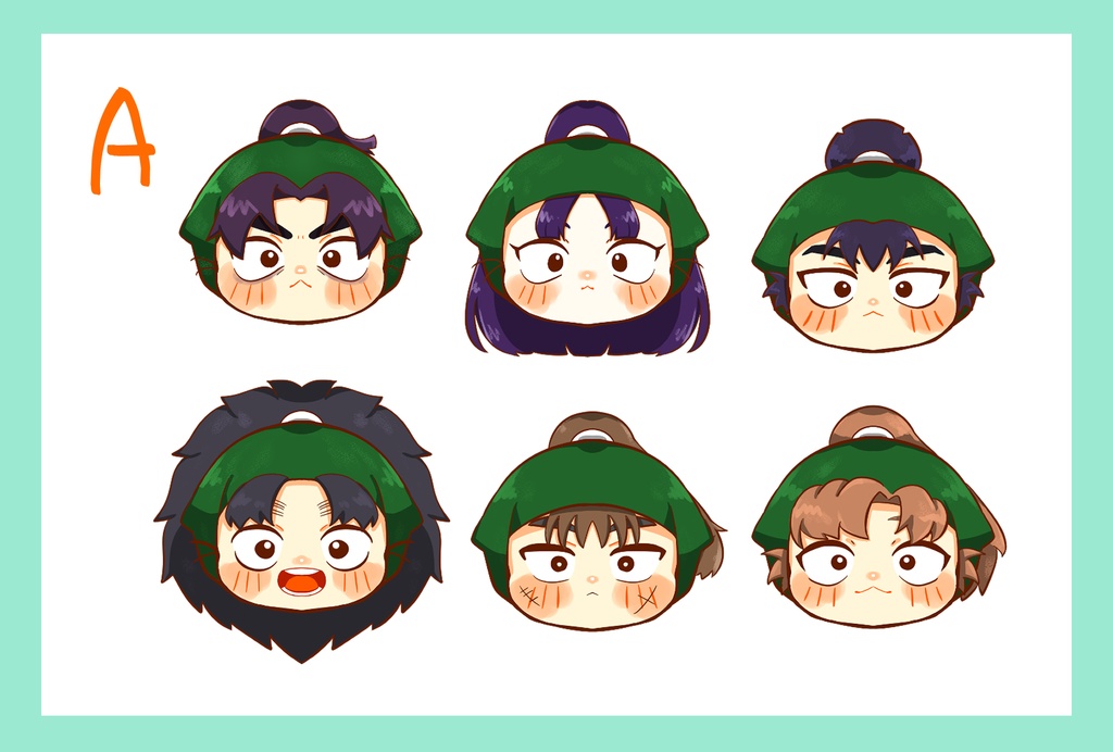 【RKRN】六年生お顔シールセット