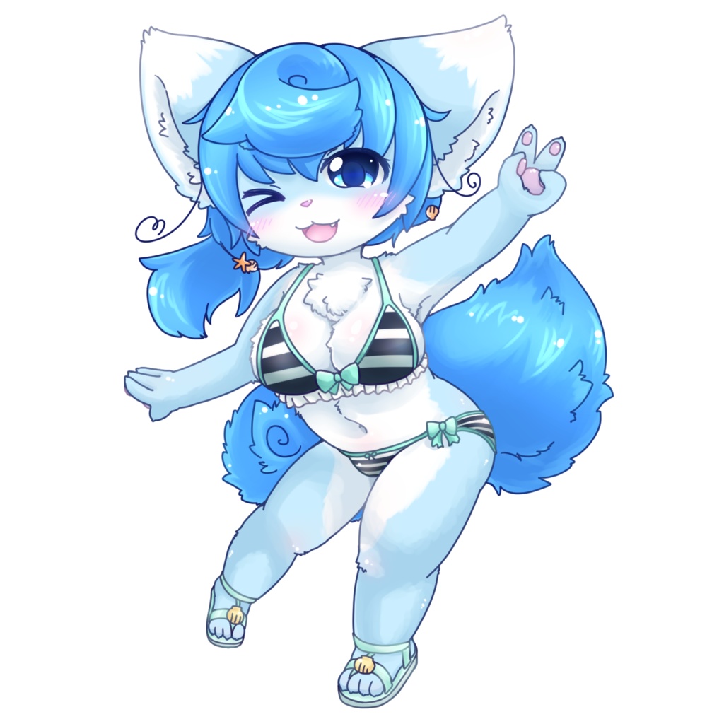 水着涼狐せんぱいアクリルスタンドフィギュア