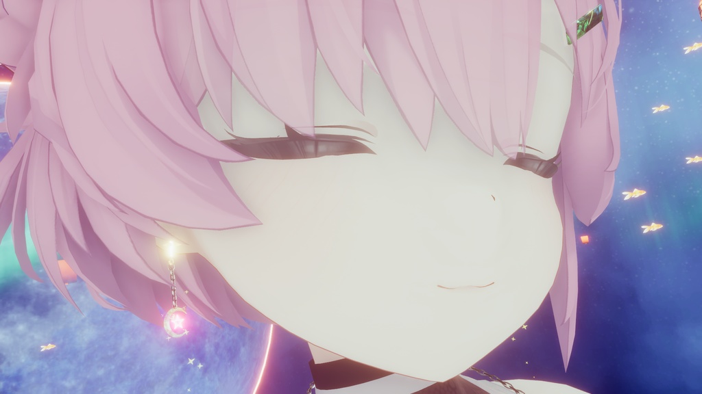 【VRC想定】月のイヤリング