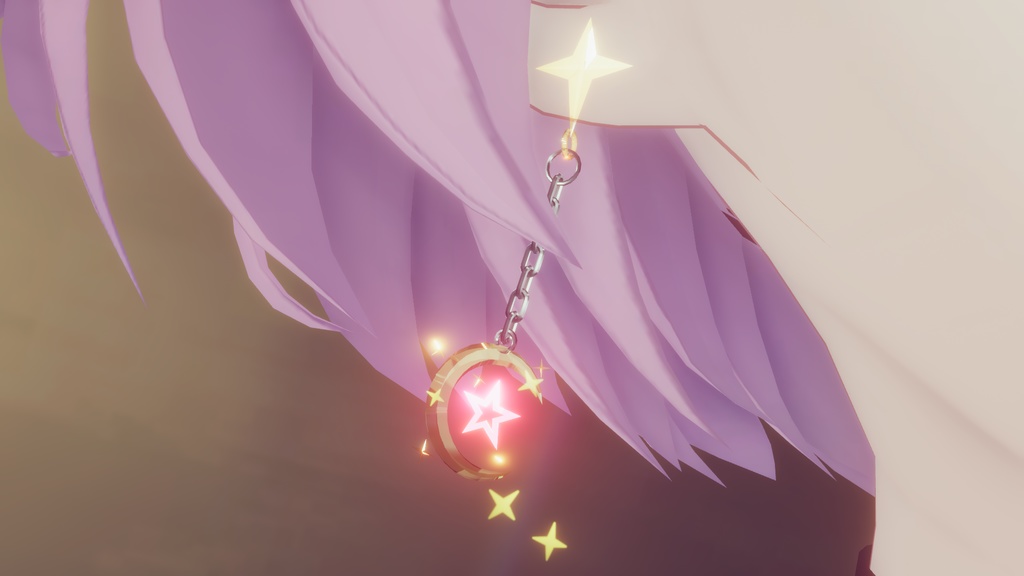 【VRC想定】月のイヤリング