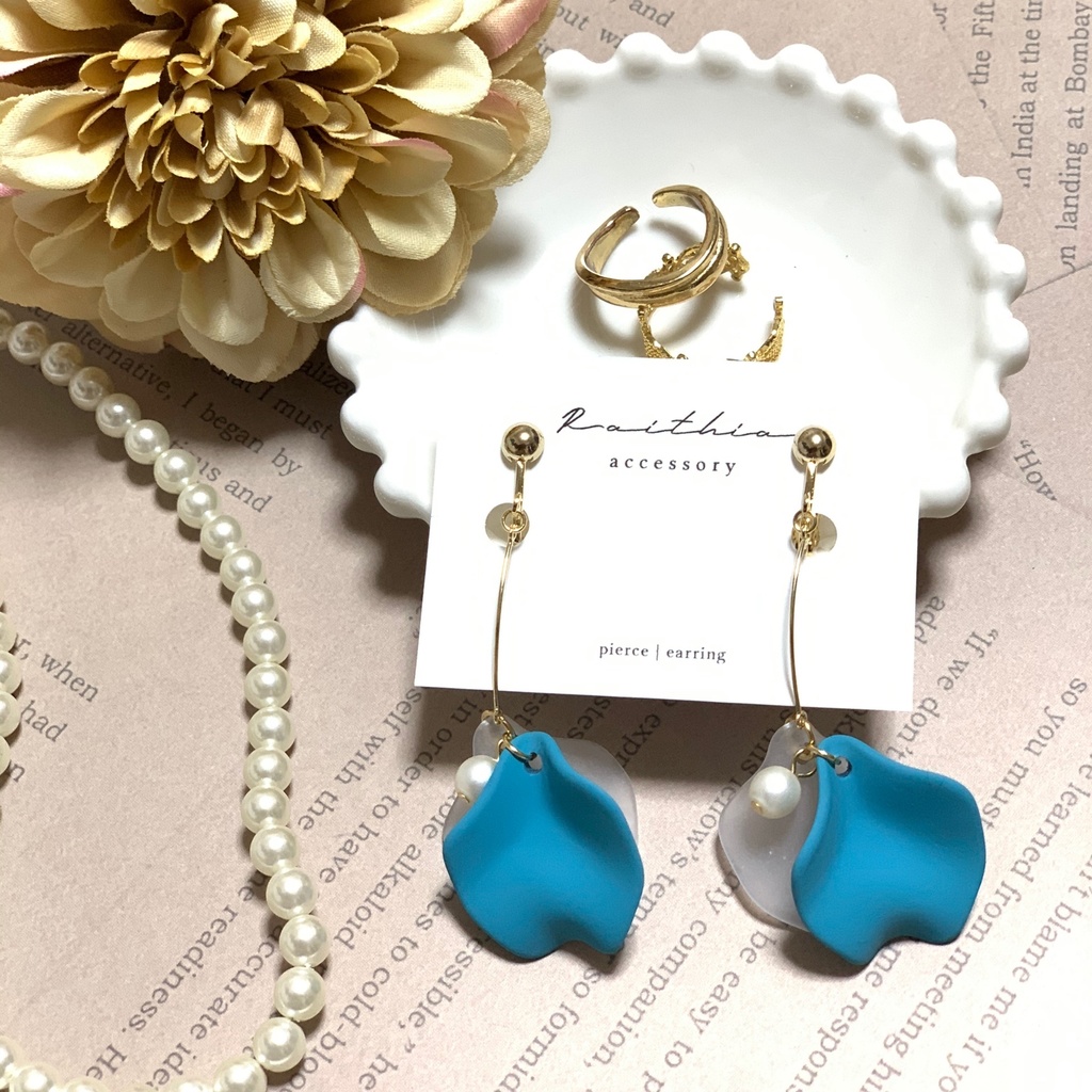 【忍たま/nntm】フラワーペタルピアス/イヤリング《1年生,先生,ドクタケ》