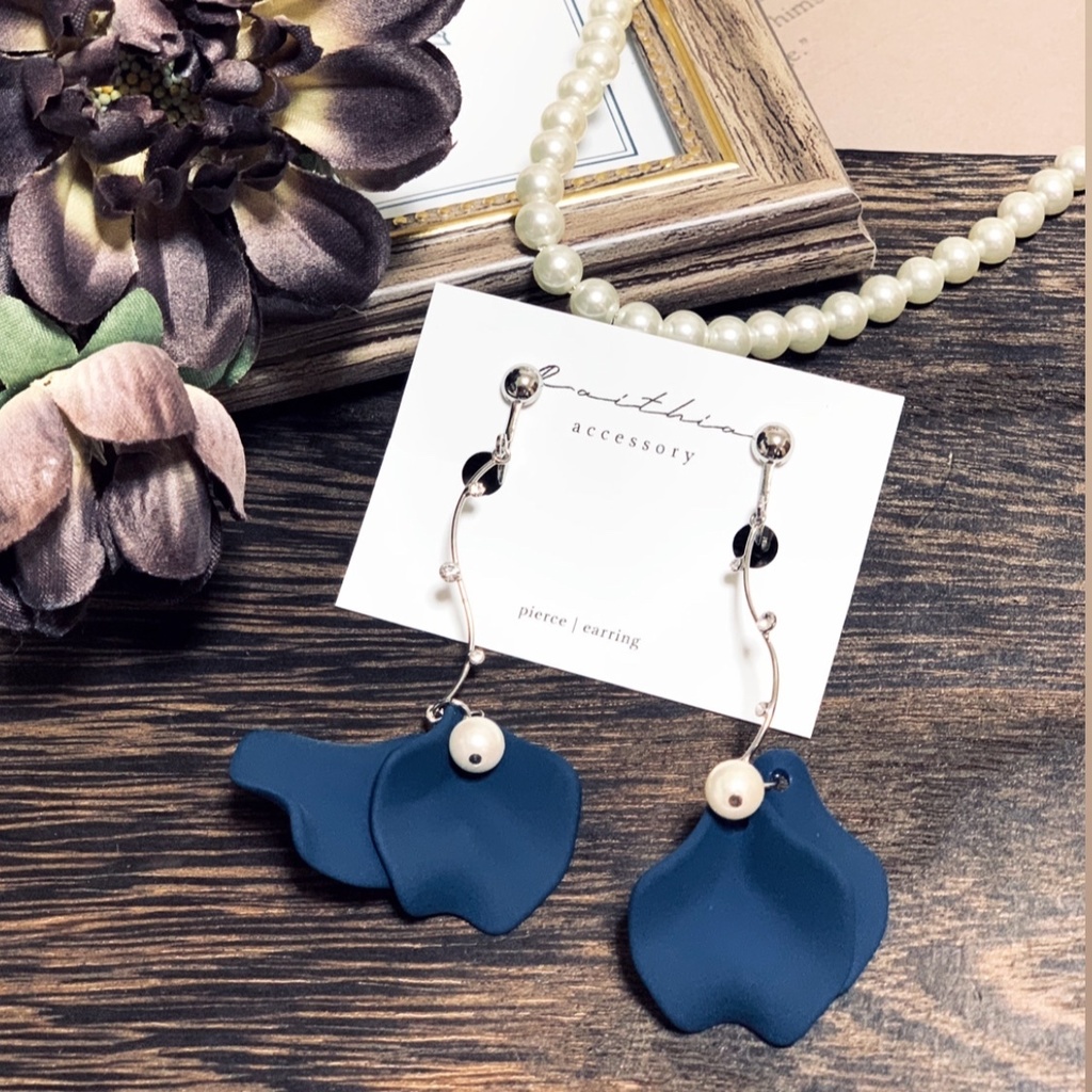 【忍たま/nntm】ストーン付きフラワーペタルピアス/イヤリング