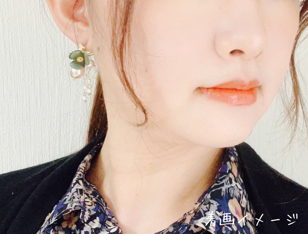 メタルフラワーピアス/イヤリング【nntm/忍たま イメージカラー】