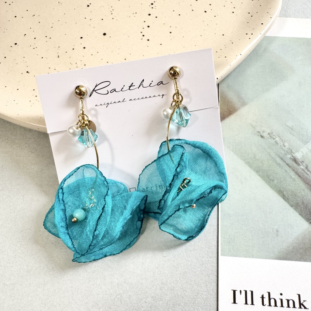 【nntm/忍たま】制服イメージ シフォンフラワー ピアス/イヤリング