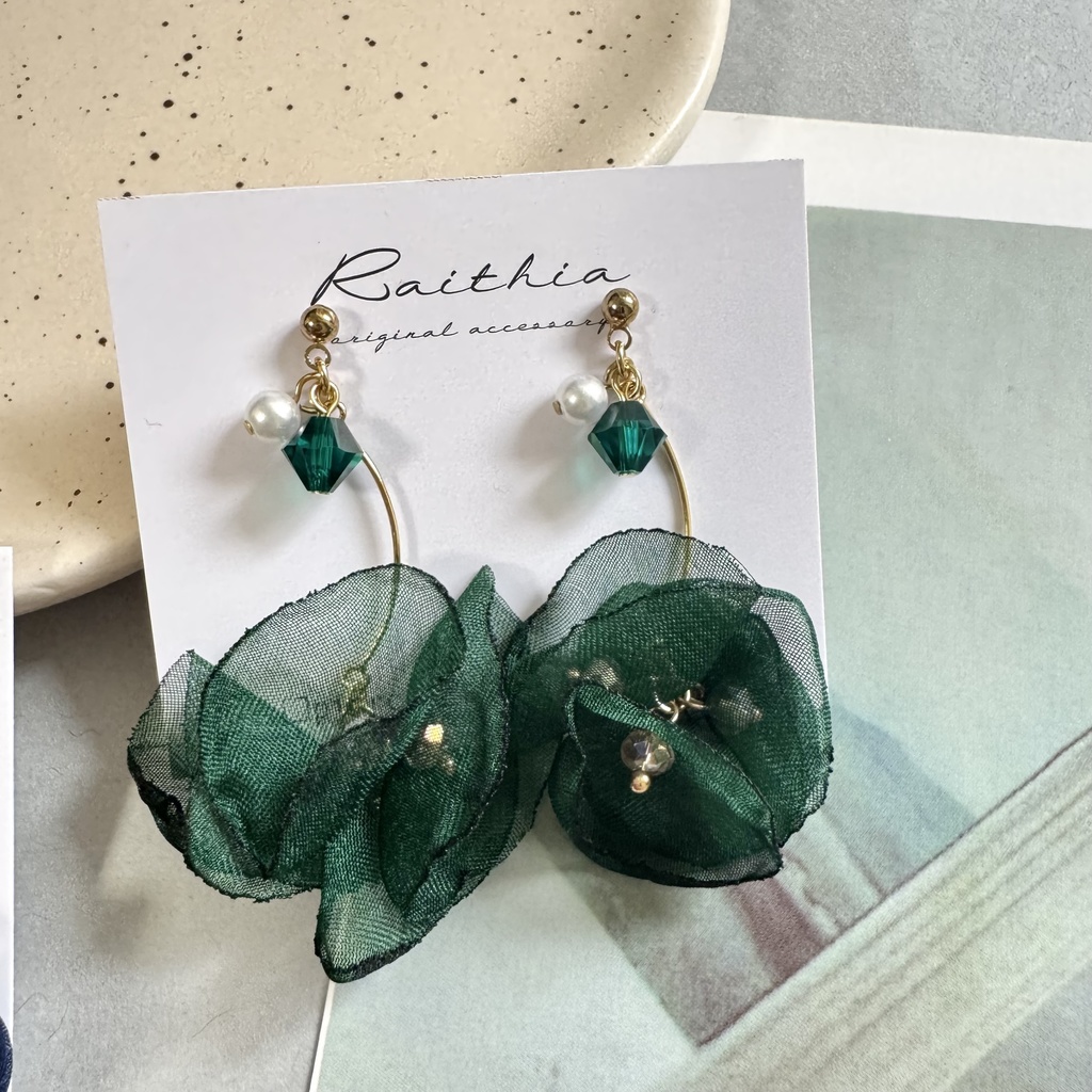 【nntm/忍たま】制服イメージ シフォンフラワー ピアス/イヤリング