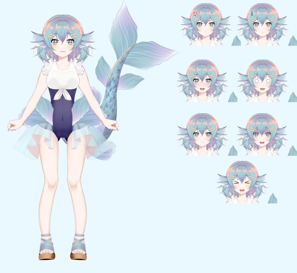 【限定1点販売中】明るい魚の少女モデル【VTS対応】