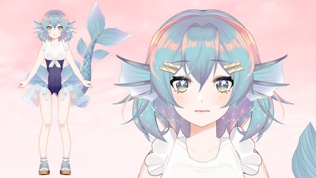 【限定1点販売中】明るい魚の少女モデル【VTS対応】