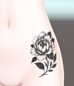 骨盤周りに花のタトゥー【真央-mao-/りりか対応/無料】