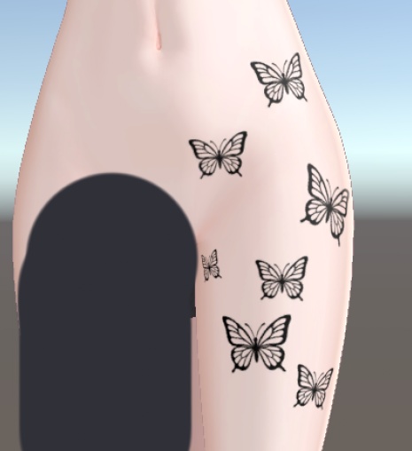 骨盤周りに蝶々のタトゥー【真央-mao-/りりか対応/無料】