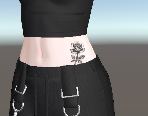 骨盤周りに薔薇のタトゥー【真央-mao-/りりか対応/無料】