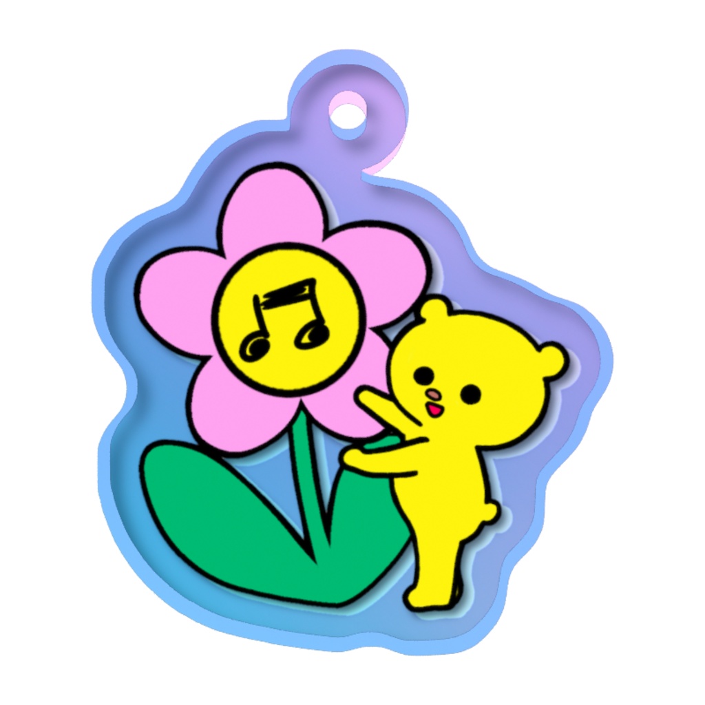 音符の花のチャーム