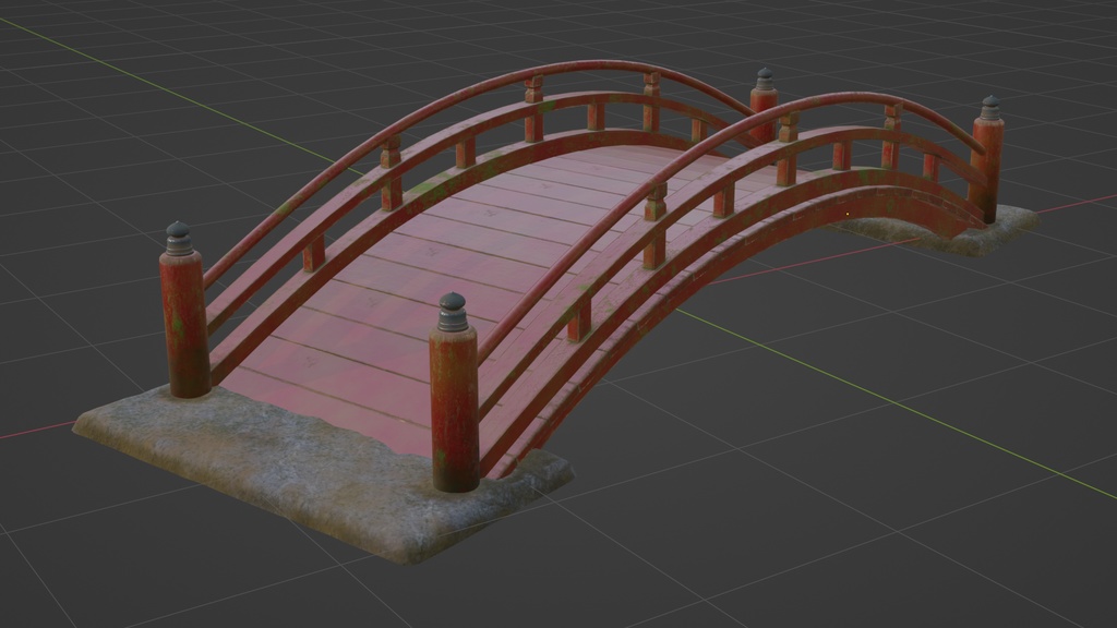 【和風】太鼓橋 - Japanese Style Bridge (無料あり)