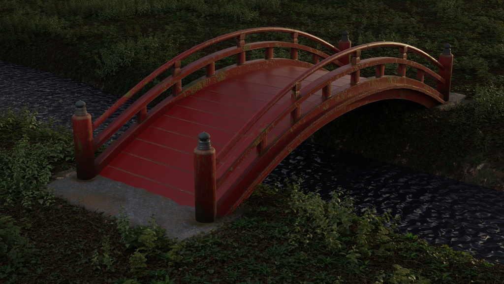 【和風】太鼓橋 - Japanese Style Bridge　（無料あり）