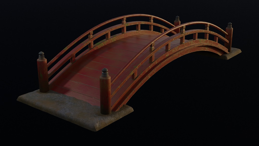 【和風】太鼓橋 - Japanese Style Bridge (無料あり)