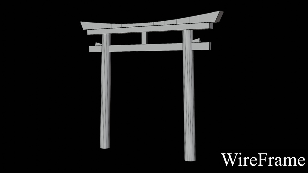 【和風】シンプルな赤い鳥居