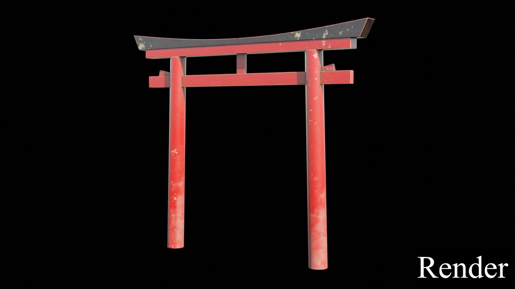 【和風】シンプルな赤い鳥居