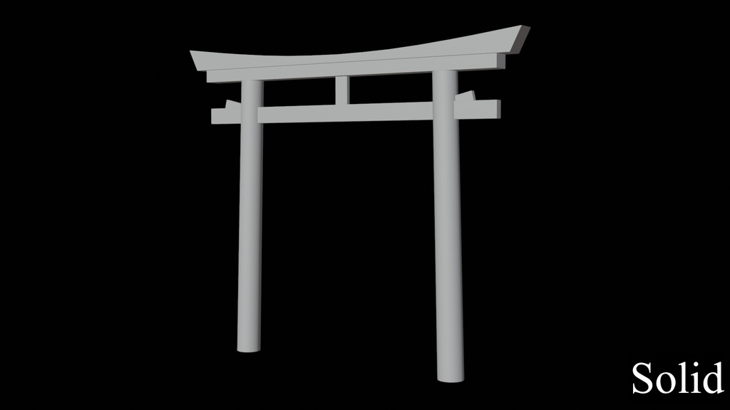 【和風】シンプルな赤い鳥居