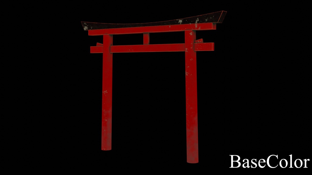 【和風】シンプルな赤い鳥居