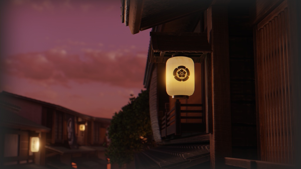 【和風】提灯（その１）- Japanese Lantern 01　（無料あり）