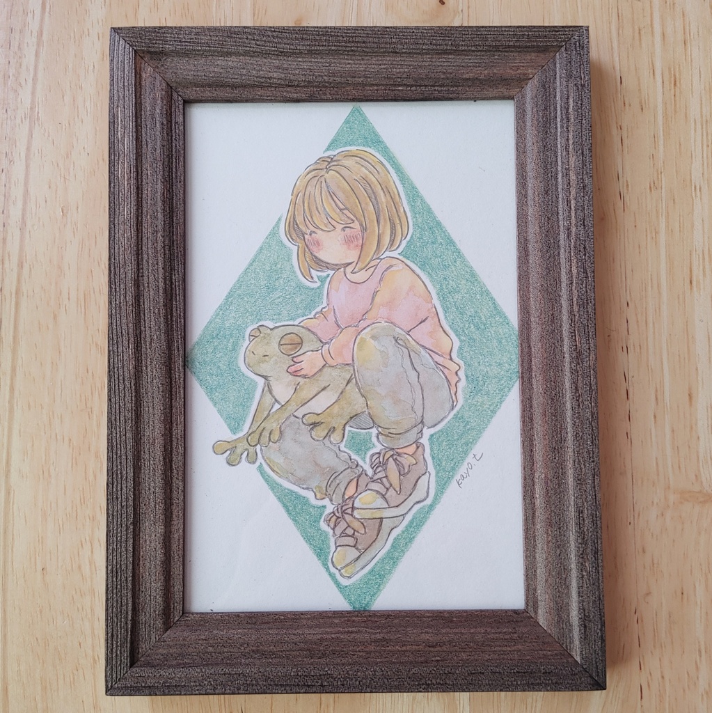 ハガキサイズ原画＊ともだち