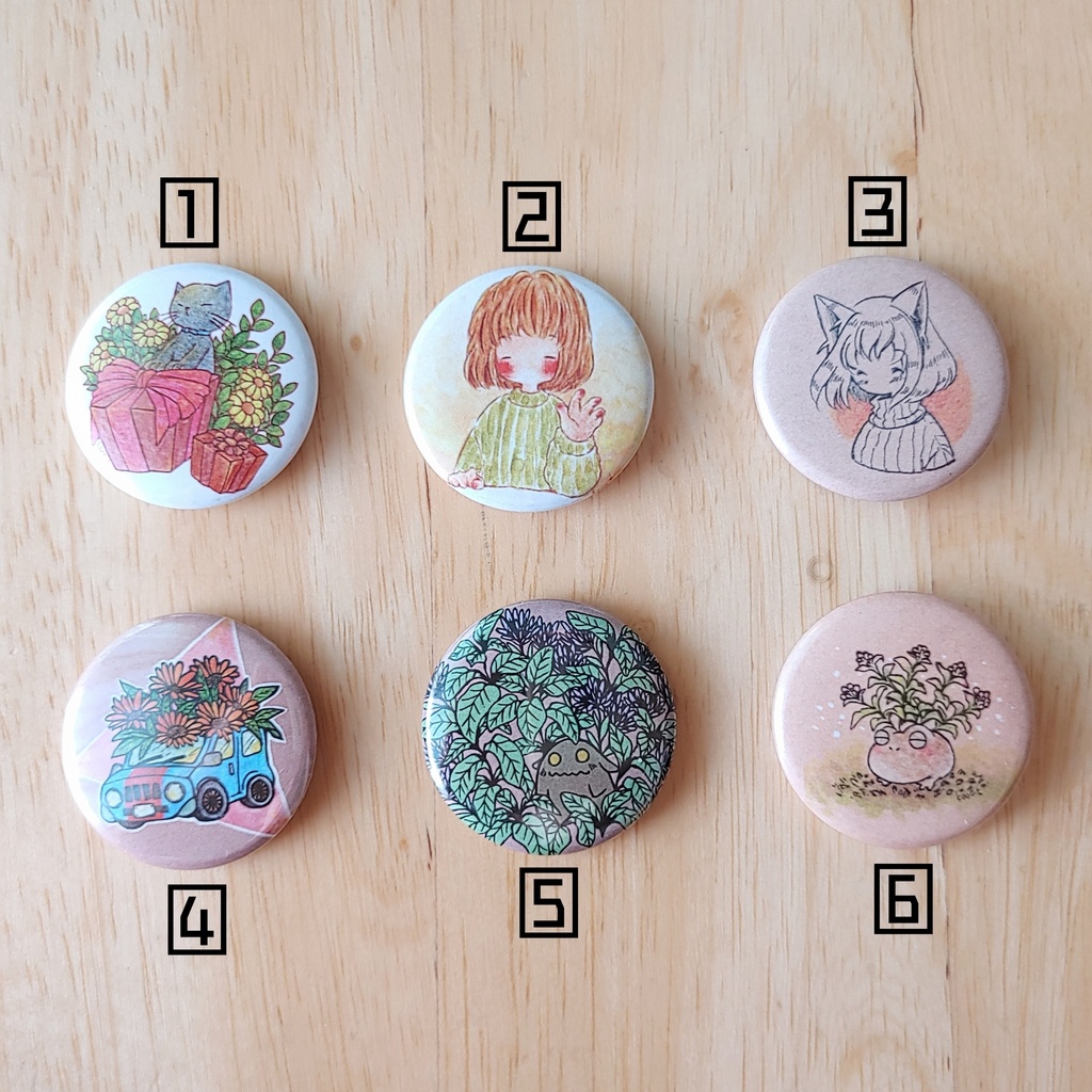 ラスト在庫☆缶バッジ6種