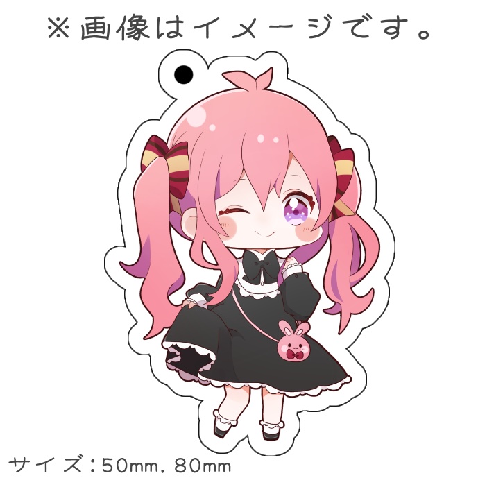 【桃々乃ゆずゆ】アクリルキーホルダー（ミニキャラ通常）【受注】
