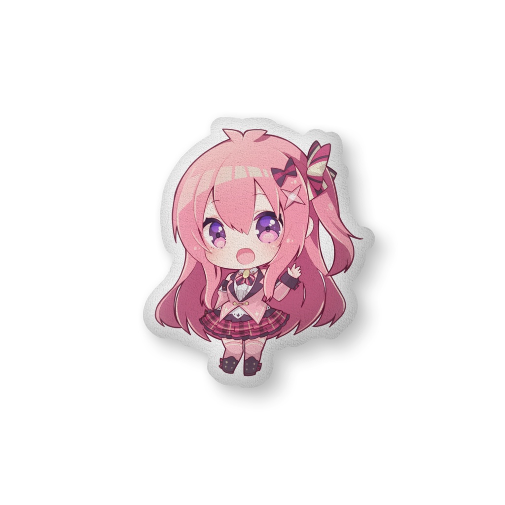 【桃々乃ゆずゆ】ふかふかクッション大（ミニキャラ）