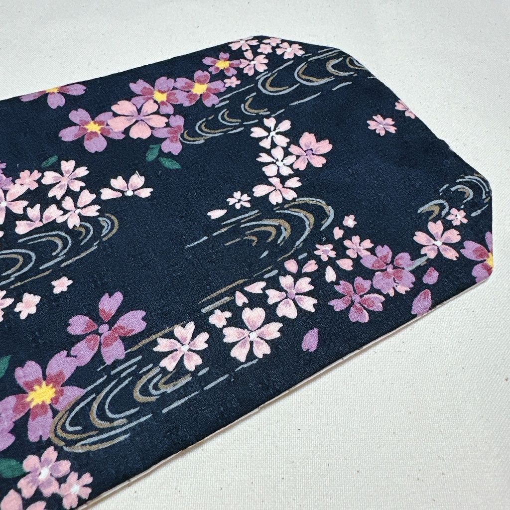 【ブックカバー】和柄桜✗ねこ 文庫本サイズ #10 【ハンドメイド】