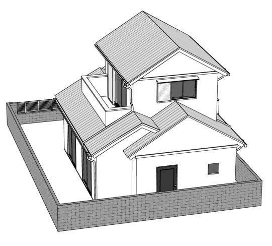 一軒家3D 【コミスタ・クリスタで動作確認済み】