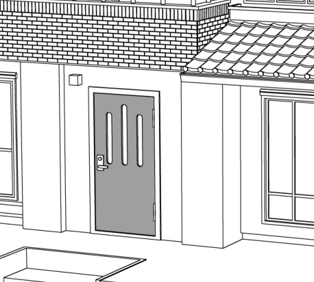 【漫画背景用3D】一軒家の3D・細かくパーツ分け可能【lwo, clip】