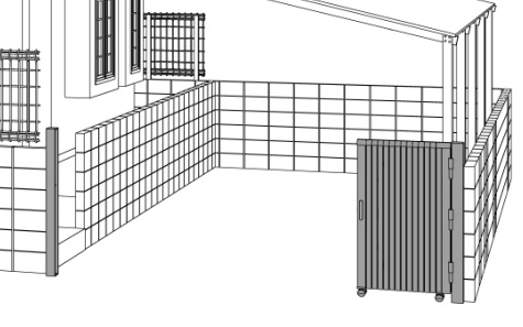 【漫画背景用3D】一軒家の3D・細かくパーツ分け可能【lwo, clip】