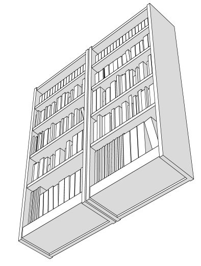 【クリスタ・コミスタ兼用】本棚3D素材