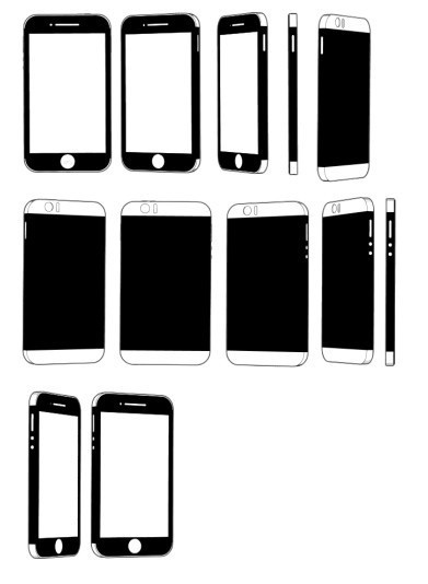 スマホ線画32種類 クリスタ コミスタ素材製作所 Booth