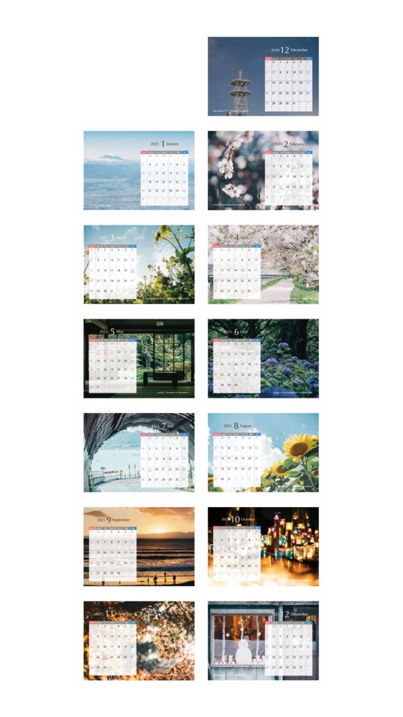 フォトカレンダー2021