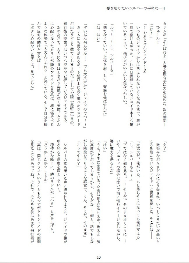 髪を切りたいシルバーの平和な一日
