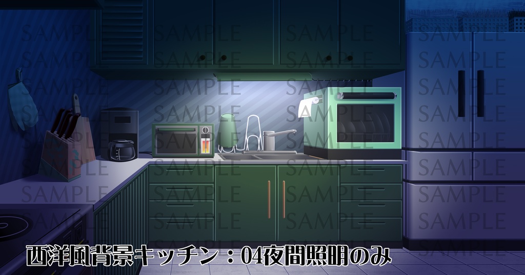 西洋風背景:キッチン