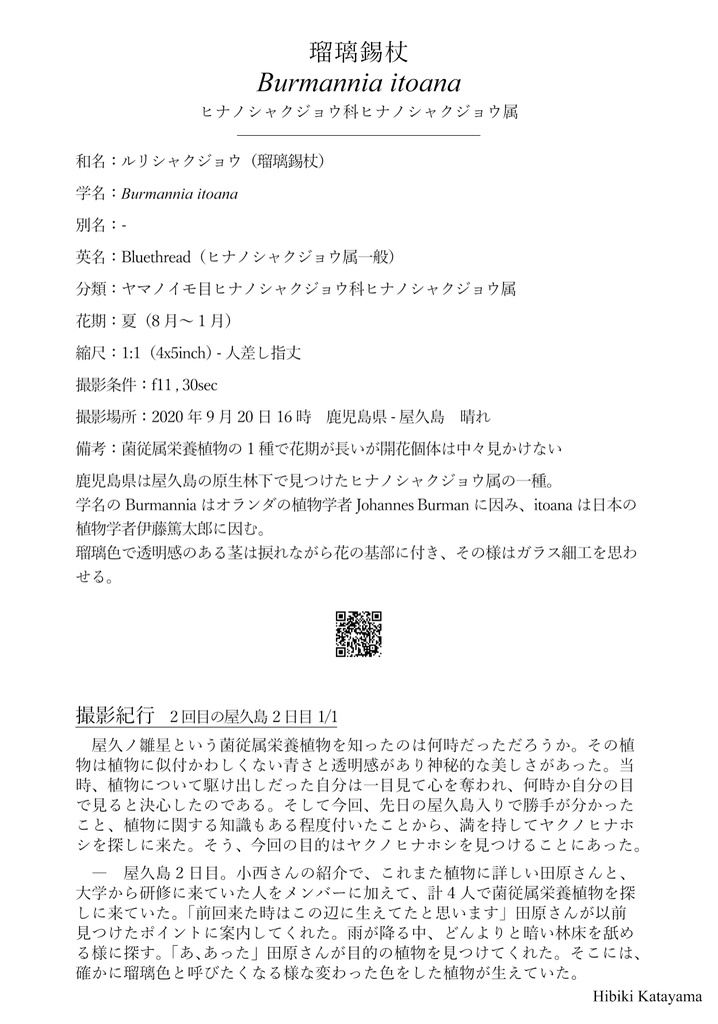 植物図鑑カードVol.3 ~ 2回目の屋久島 ~