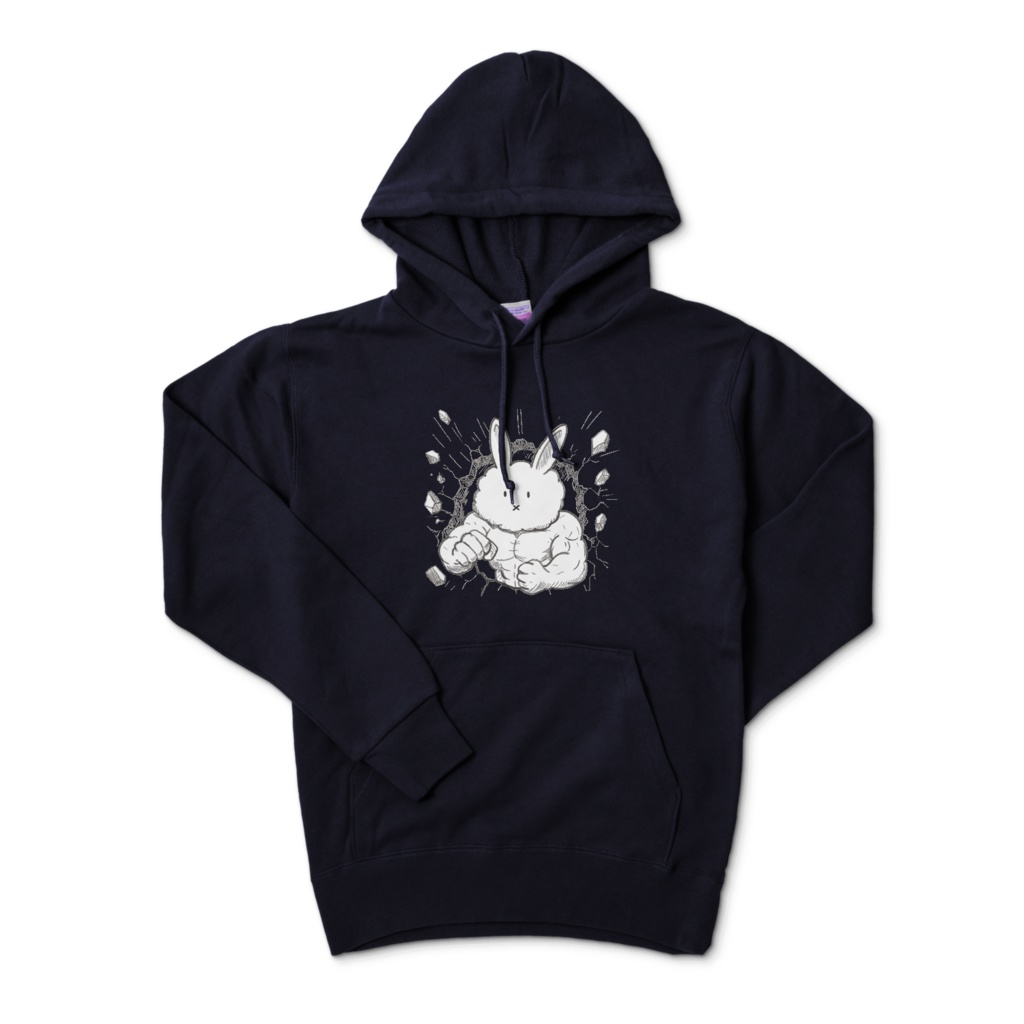 うさまっちょパーカー　ネイビー　表